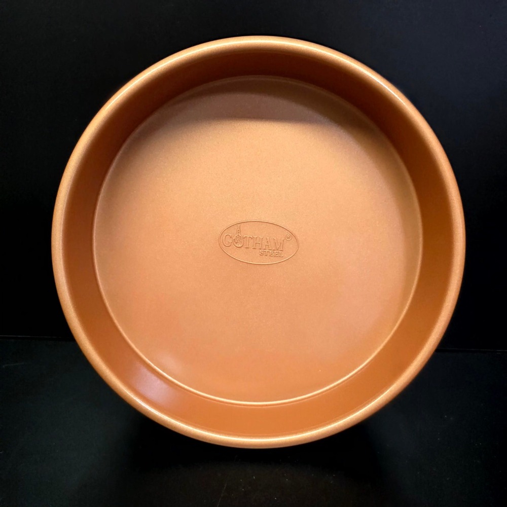 Gotham Steel Round Cake Pan 9.5 Inch Copper Nonstick Ceramic Ti-Cerama Bakeware